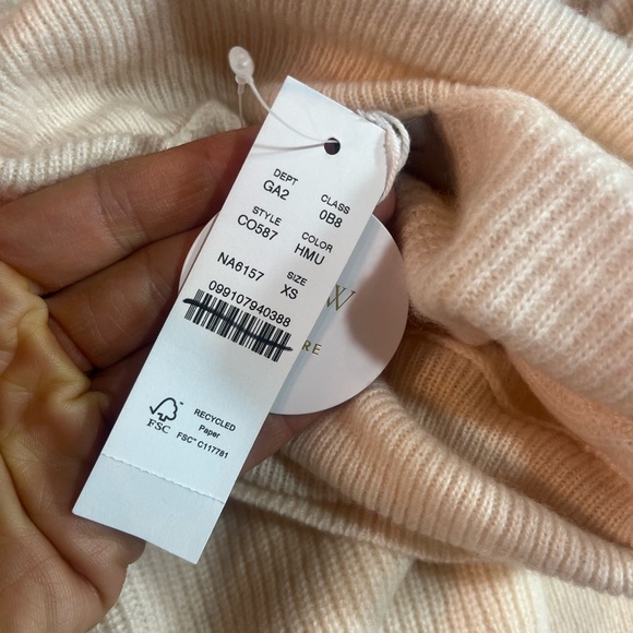 J.Crew Ribbed cashmere turtleneck sweater in heather muslin - Picture 8 of 8